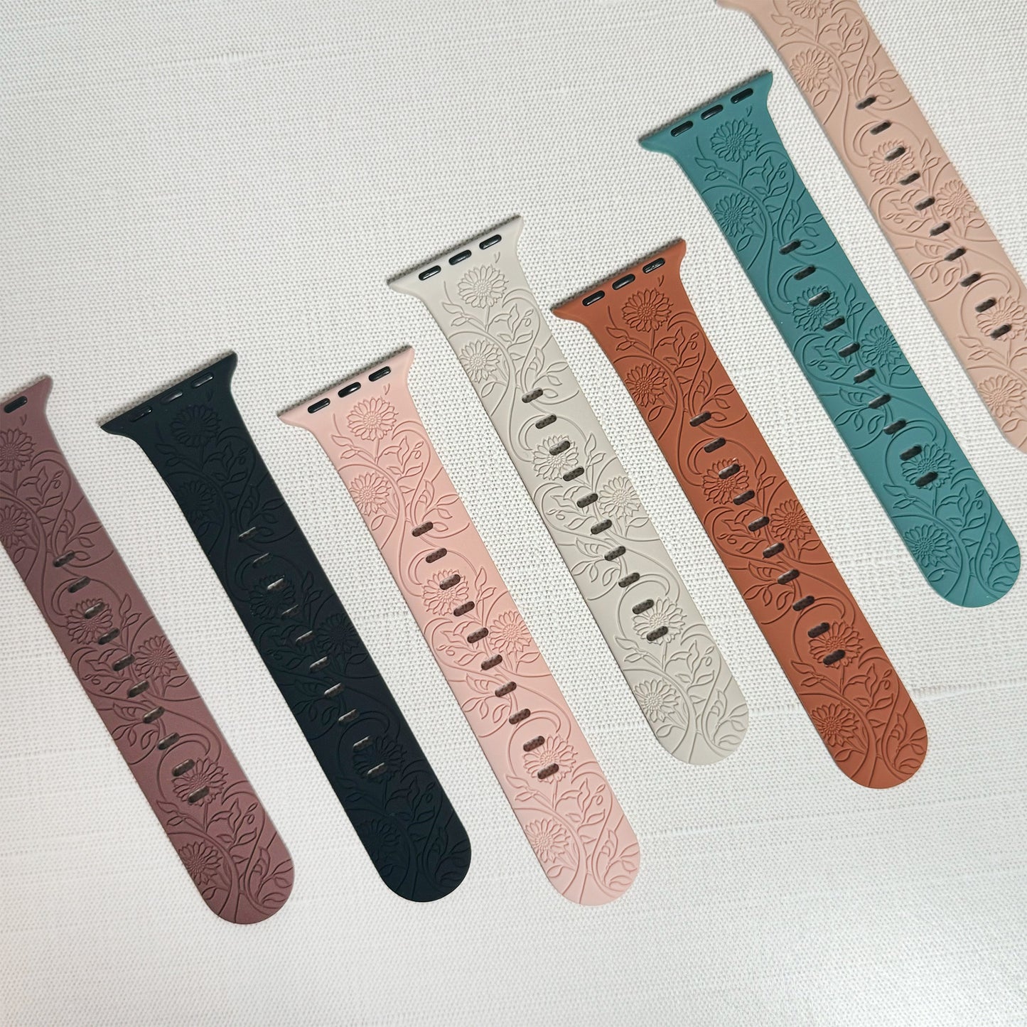 Sunflowers silicone band for Apple Watch