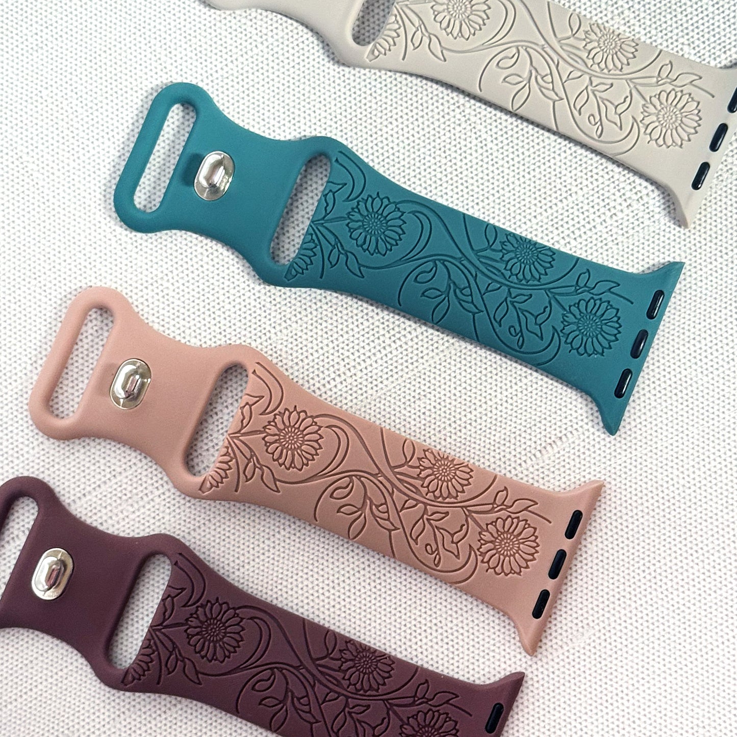 Sunflowers silicone band for Apple Watch