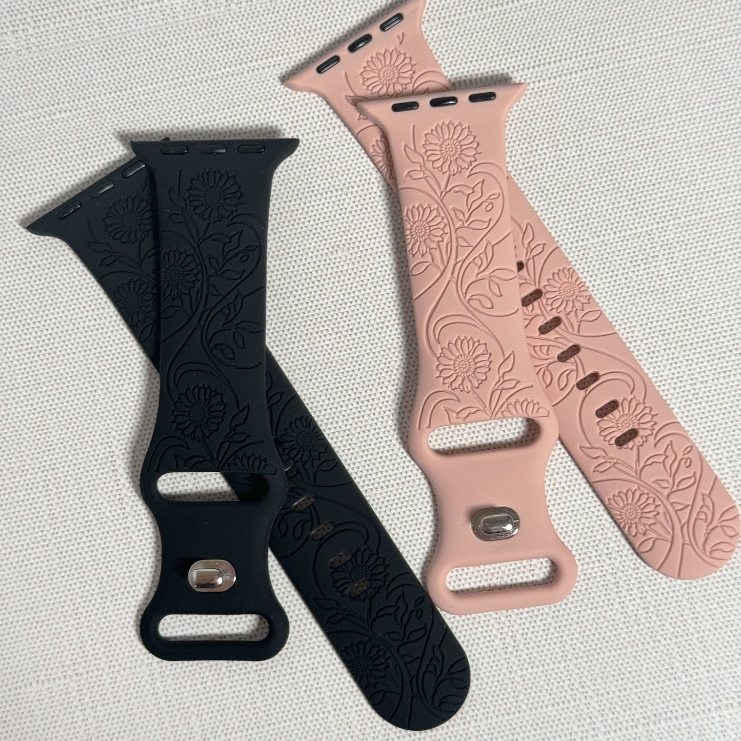 Sunflowers silicone band for Apple Watch