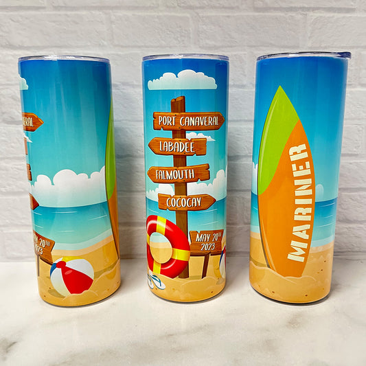 Beach sign - Sublimation Tumbler