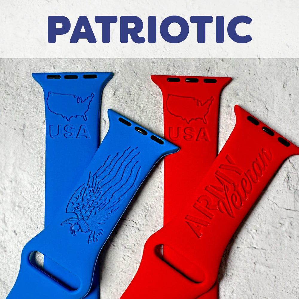 PATRIOTIC - Engraved watchband