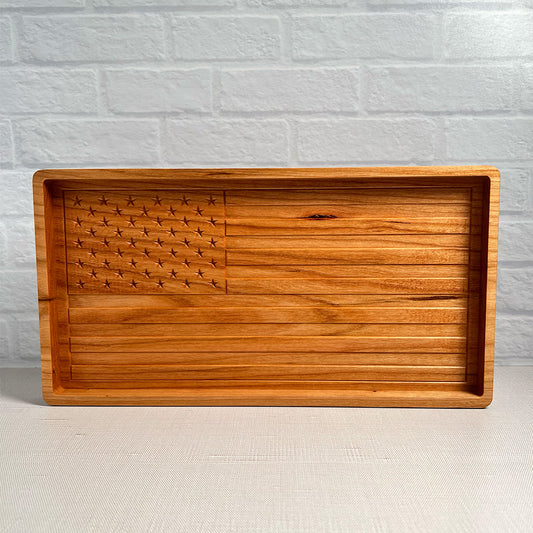 A USA Flag wood tray.