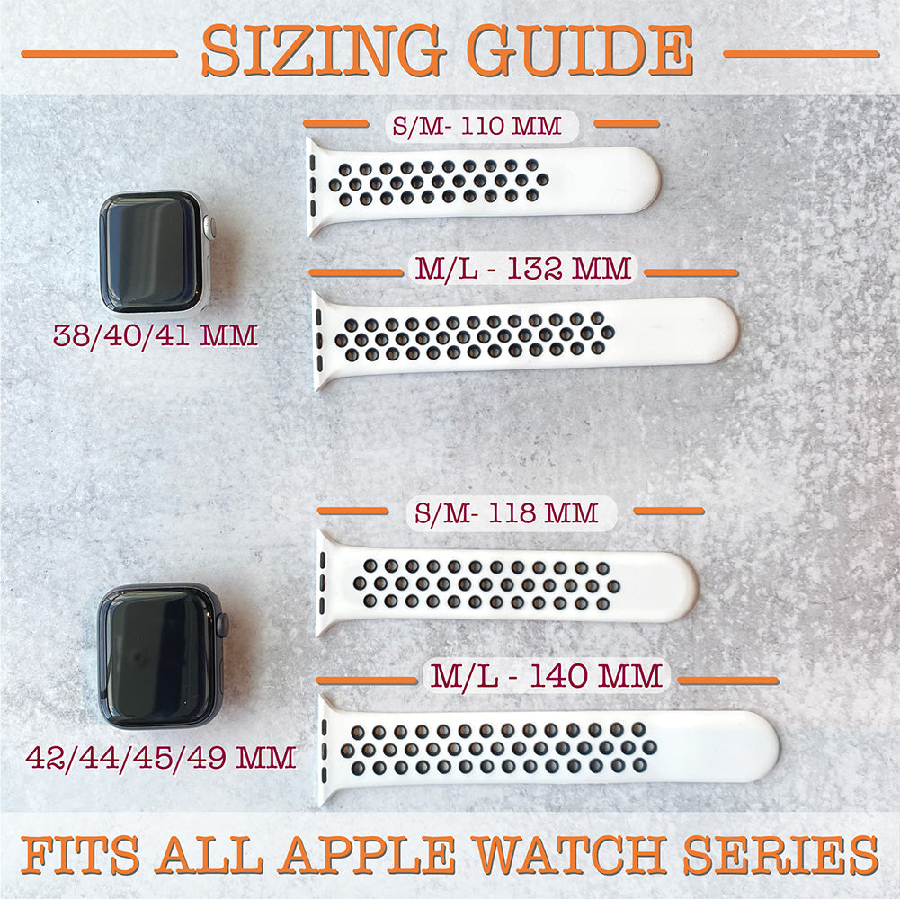 Breathable sport silicone watchband