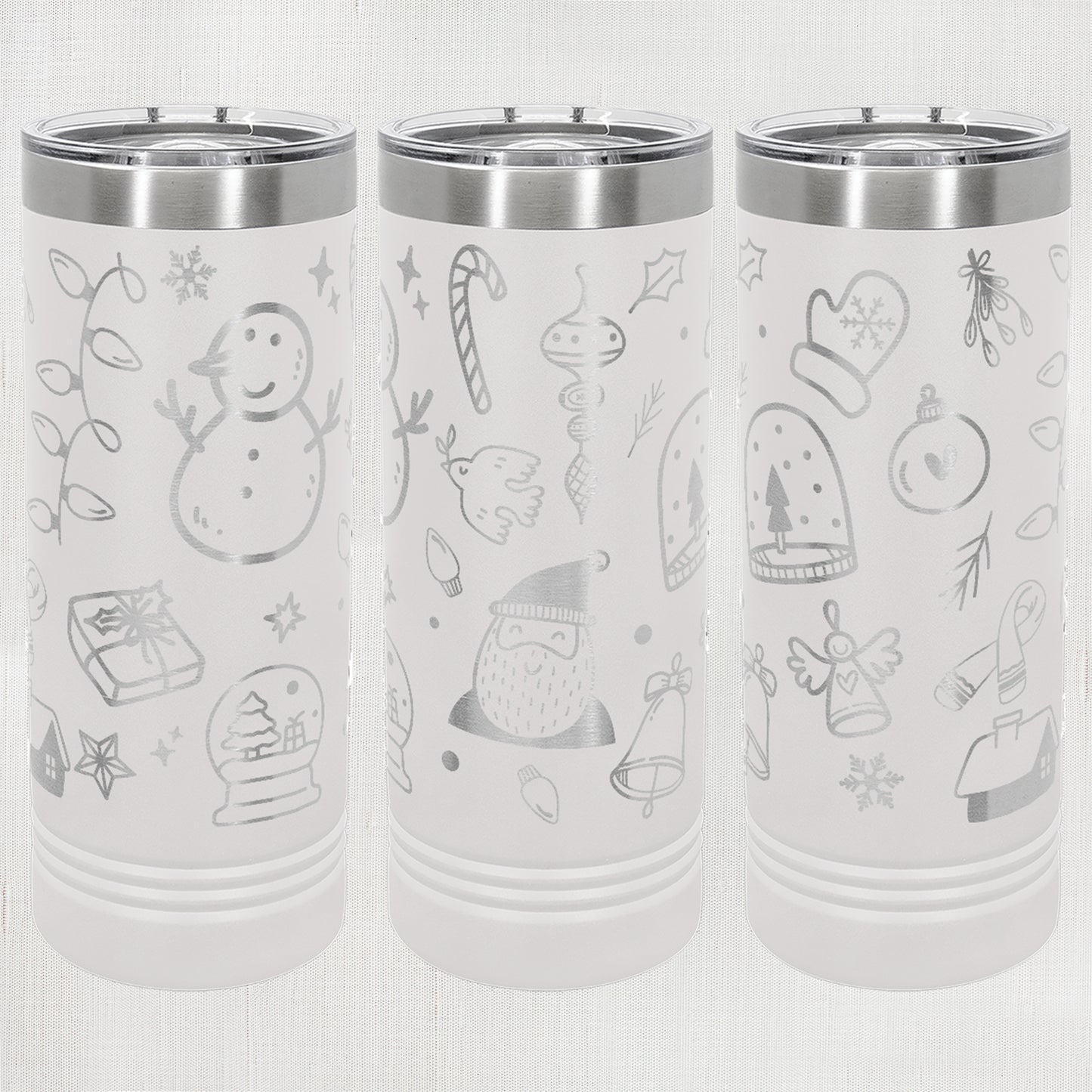 22 oz. Skinny Tumbler - Christmas wrap