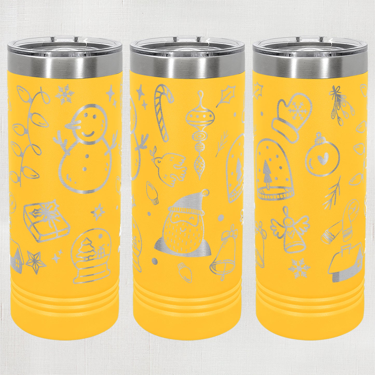 22 oz. Skinny Tumbler - Christmas wrap