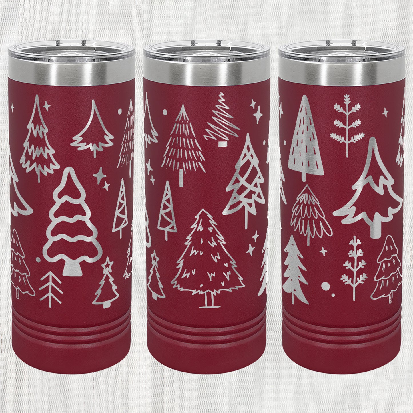22 oz. Skinny Tumbler - Trees wrap