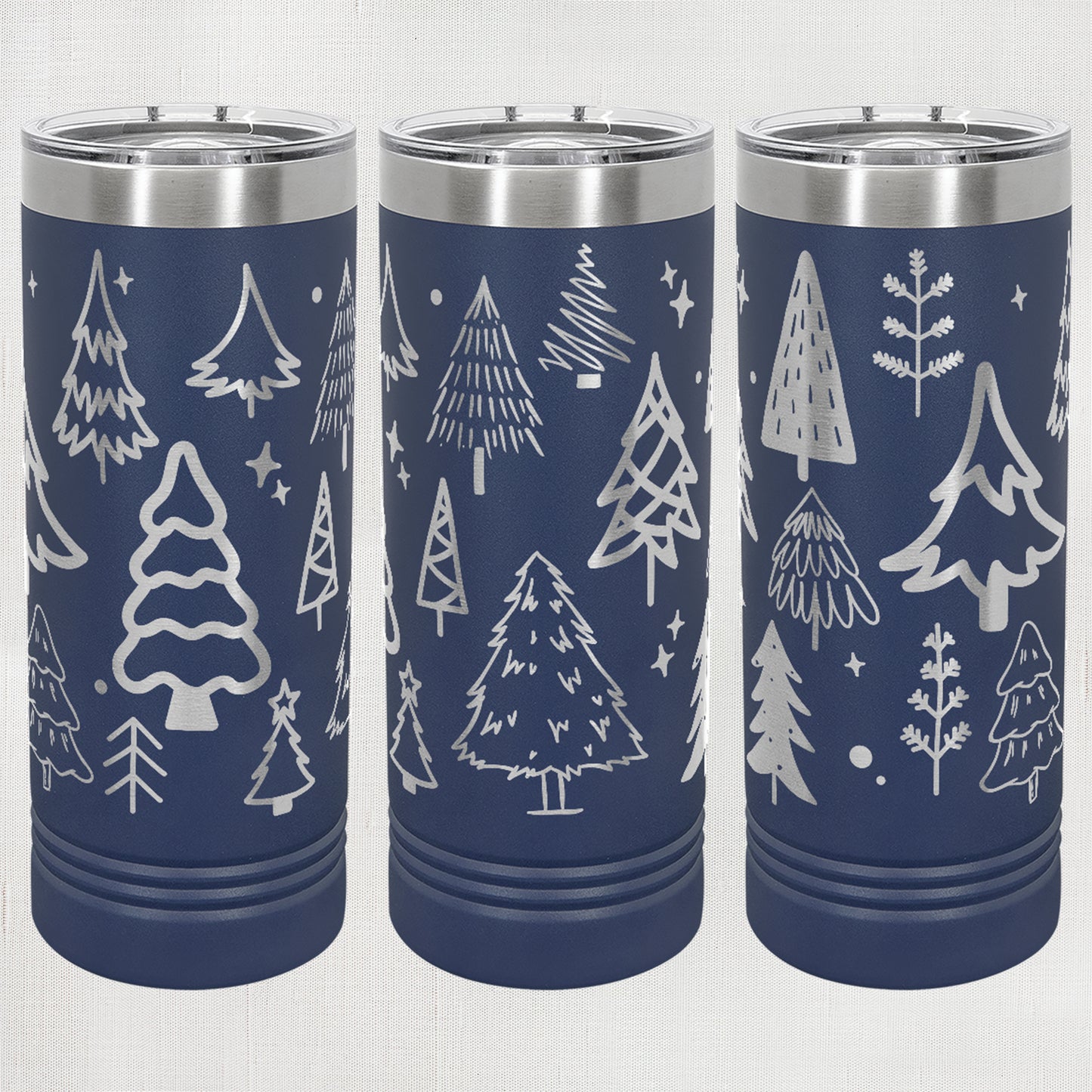 22 oz. Skinny Tumbler - Trees wrap