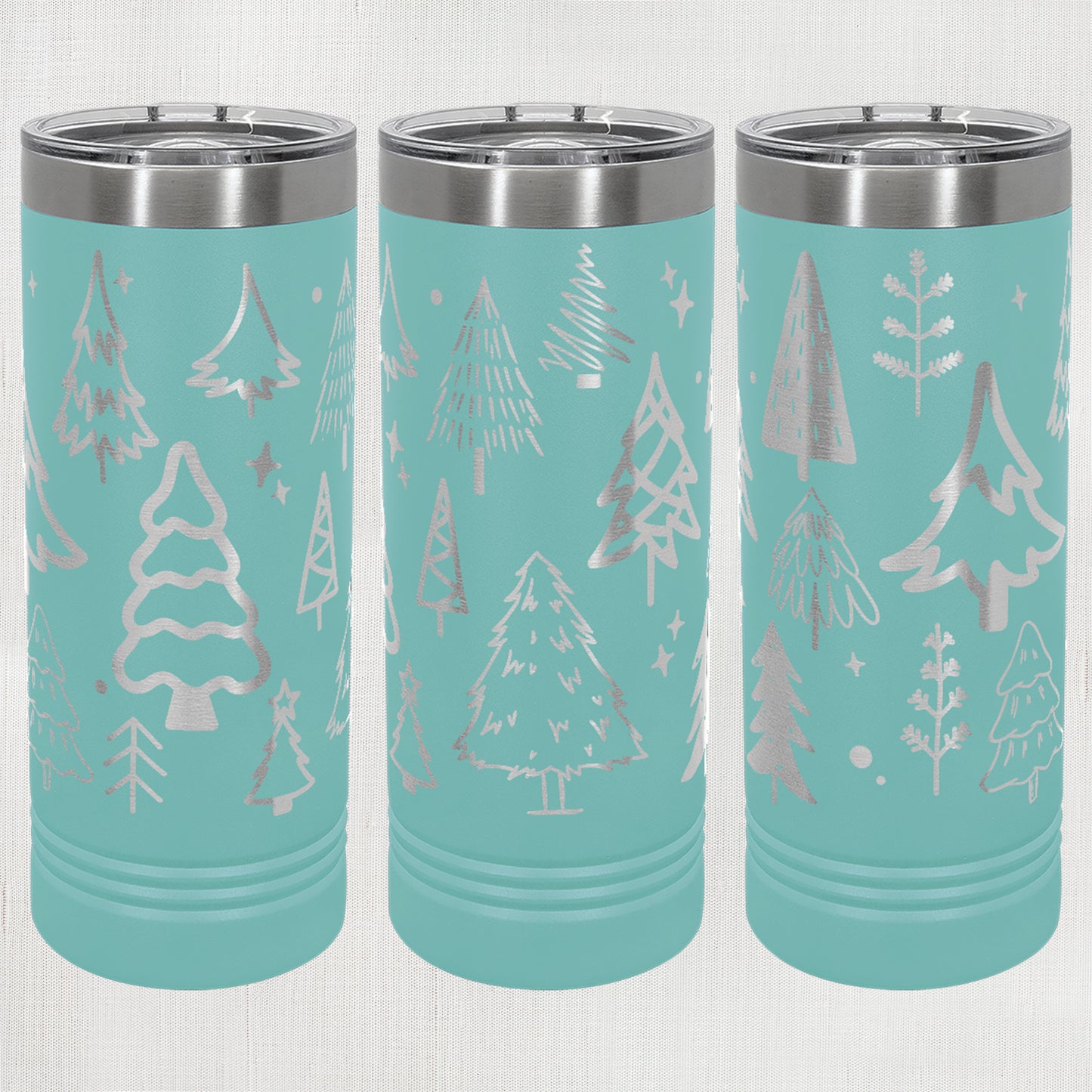 22 oz. Skinny Tumbler - Trees wrap