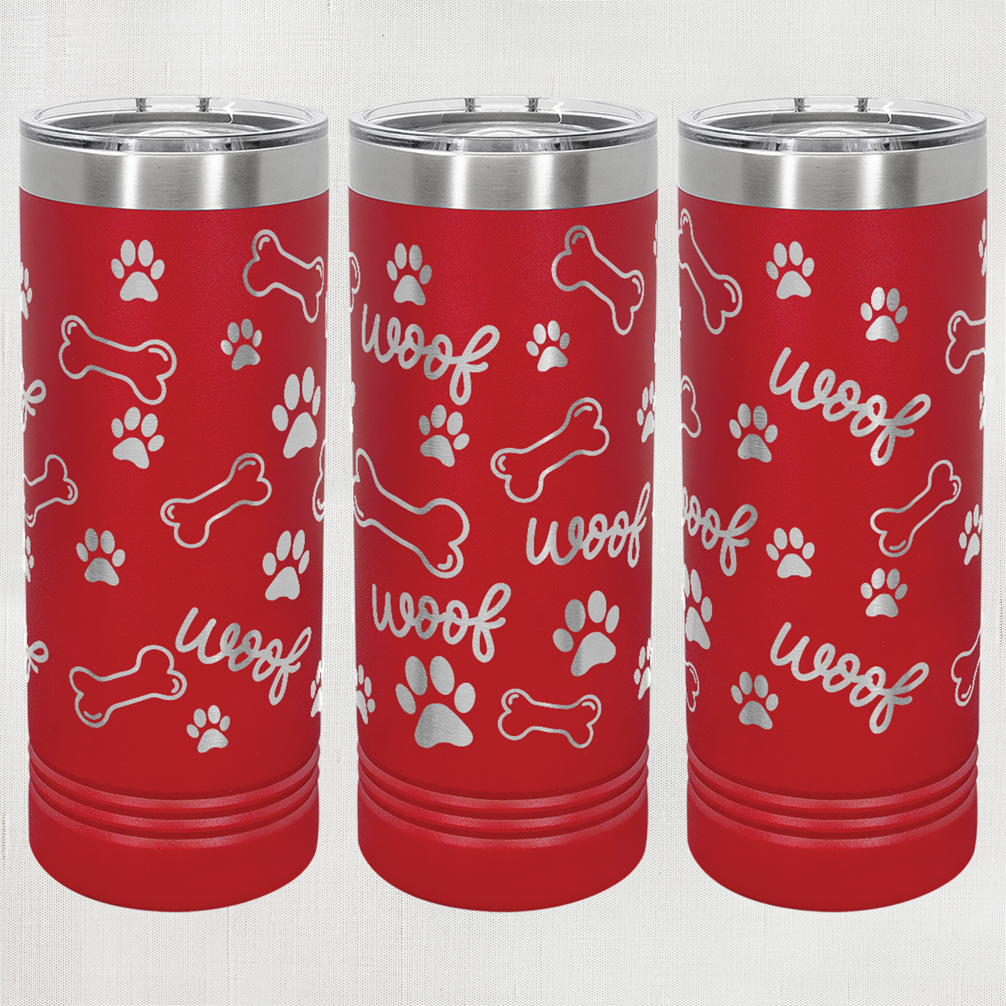 22 oz. Skinny Tumbler - Woof wrap
