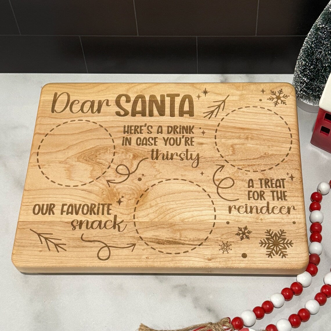 Dear Santa Santa Tray / Cutting Board.