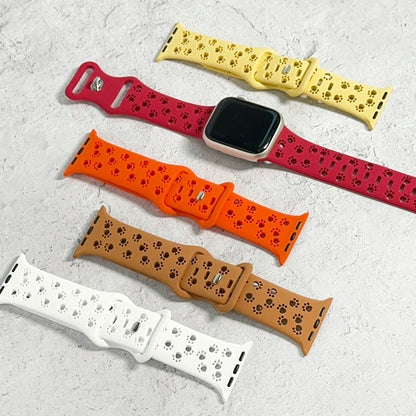 Paw Print silicone band for Apple Watch