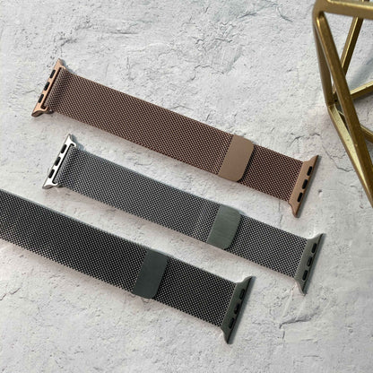 Metallic mesh watchband