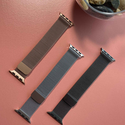 Metallic mesh watchband