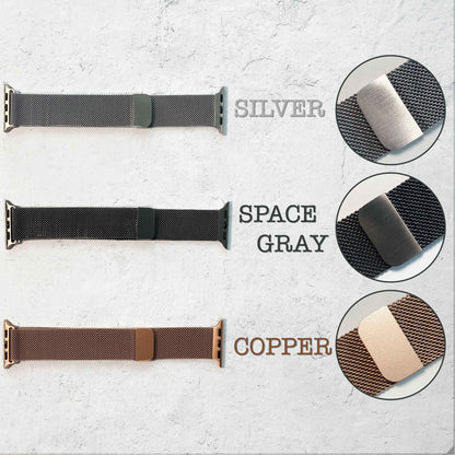 Metallic mesh watchband