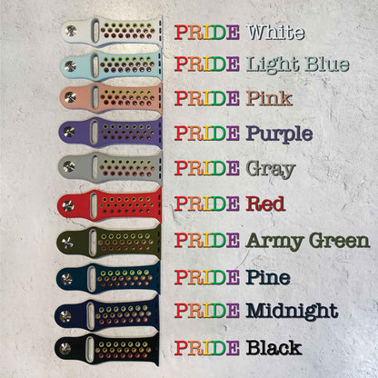 PRIDE Breathable sport silicone watchband