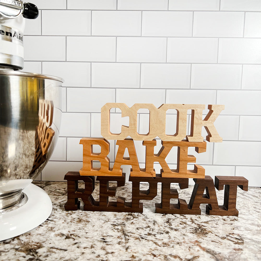 A standing words - Cook Bake Repeat.