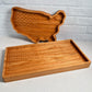 A USA Map & Flag wood tray with an american flag on it.